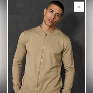 Nwot Boohoo Man S knit track bomber style jacket -read detail
